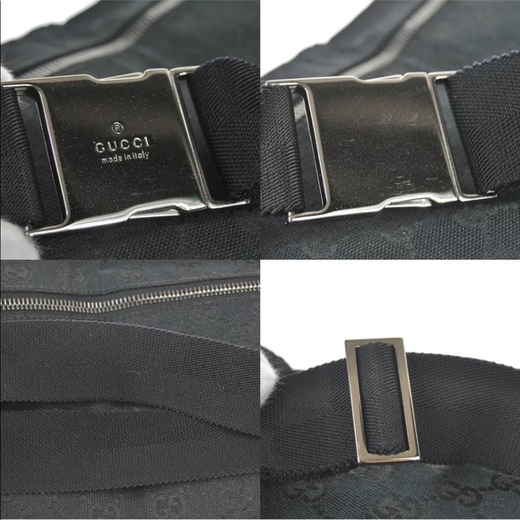 Authentic Gucci black monogram waist bag fanny pack bum bag - Picture 8 of 12